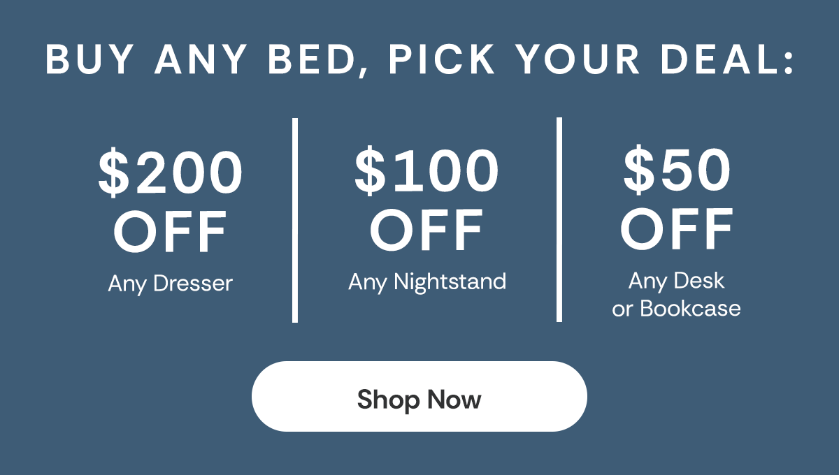Buy any bed, pick your deal
