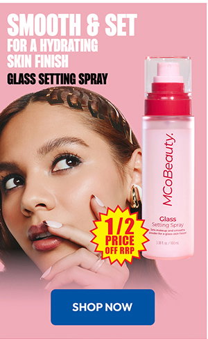 McoBeauty Glass Setting Spray 1/2 price off RRP at Chemist Warehouse sale ends 5 August 2026