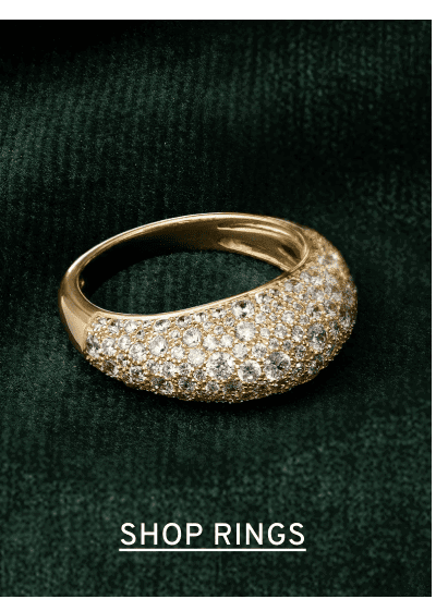 Diamond pavé dome ring. Click to Shop Rings