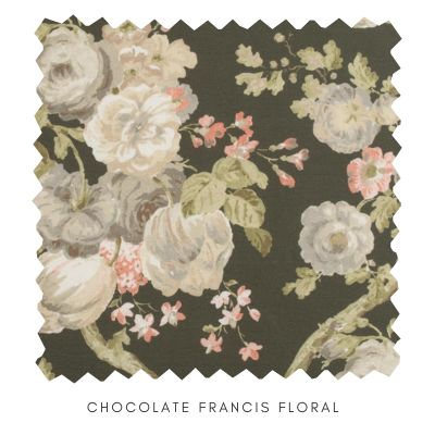 Chocolate Francis Floral Fabric