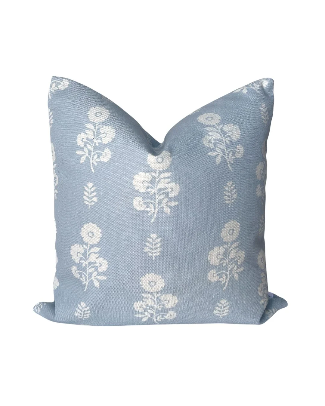 Image of Chloe Floral Pillow in Light Blue