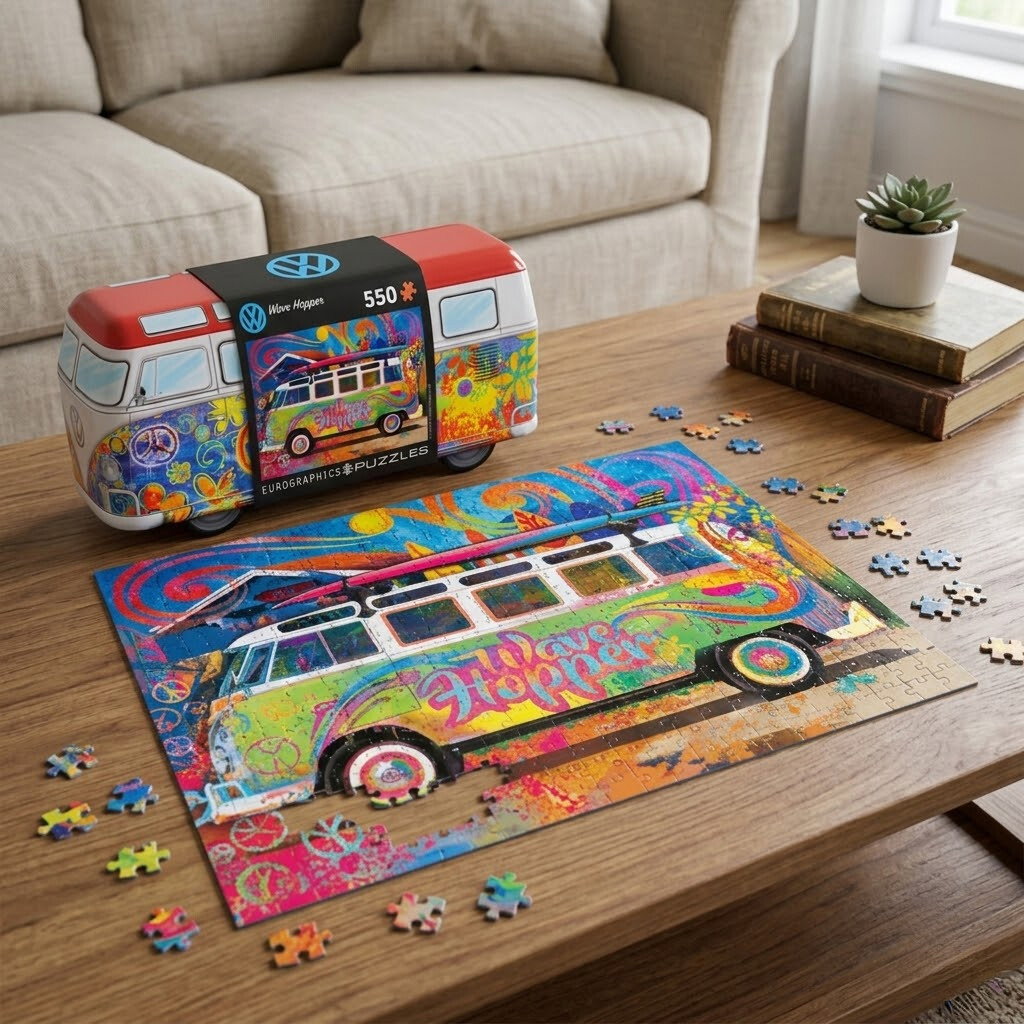 Image of VW Combi Wave Hopper Tin with 550pc Puzzle