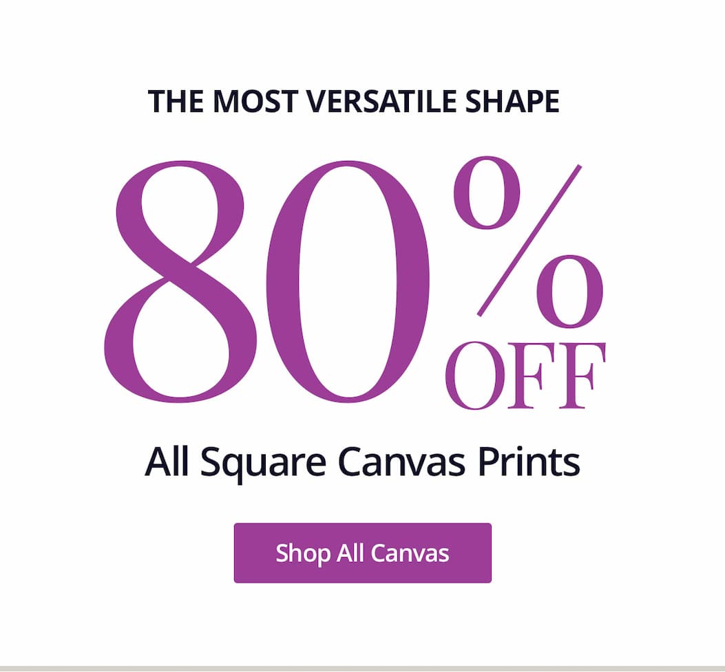 The most versatile shape! 80% off all Square Canvas Prints! Shop All Canvas