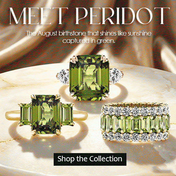 August birthstone Peridot Jewelry