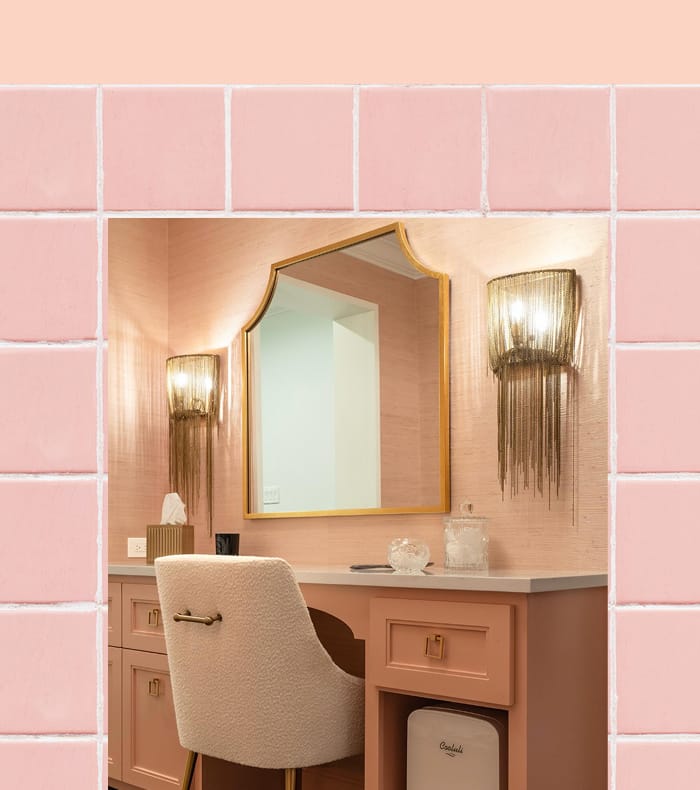 Peach Sorbet Grasscloth Wallpaper