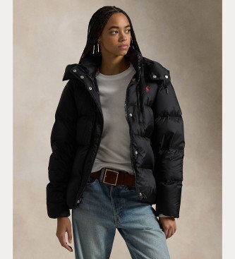 Chaqueta de plumón acolchada hidrófuga negro