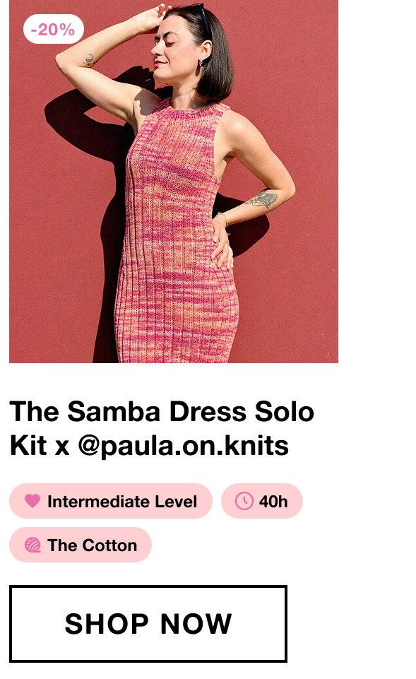 The Samba Dress Solo Kit x @paula.on.knits