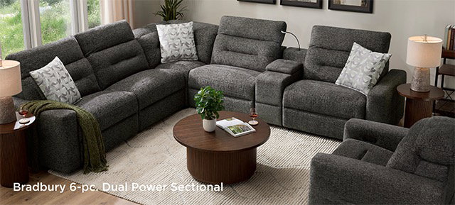 Bradbury 6-pc. Dual Power Sectional