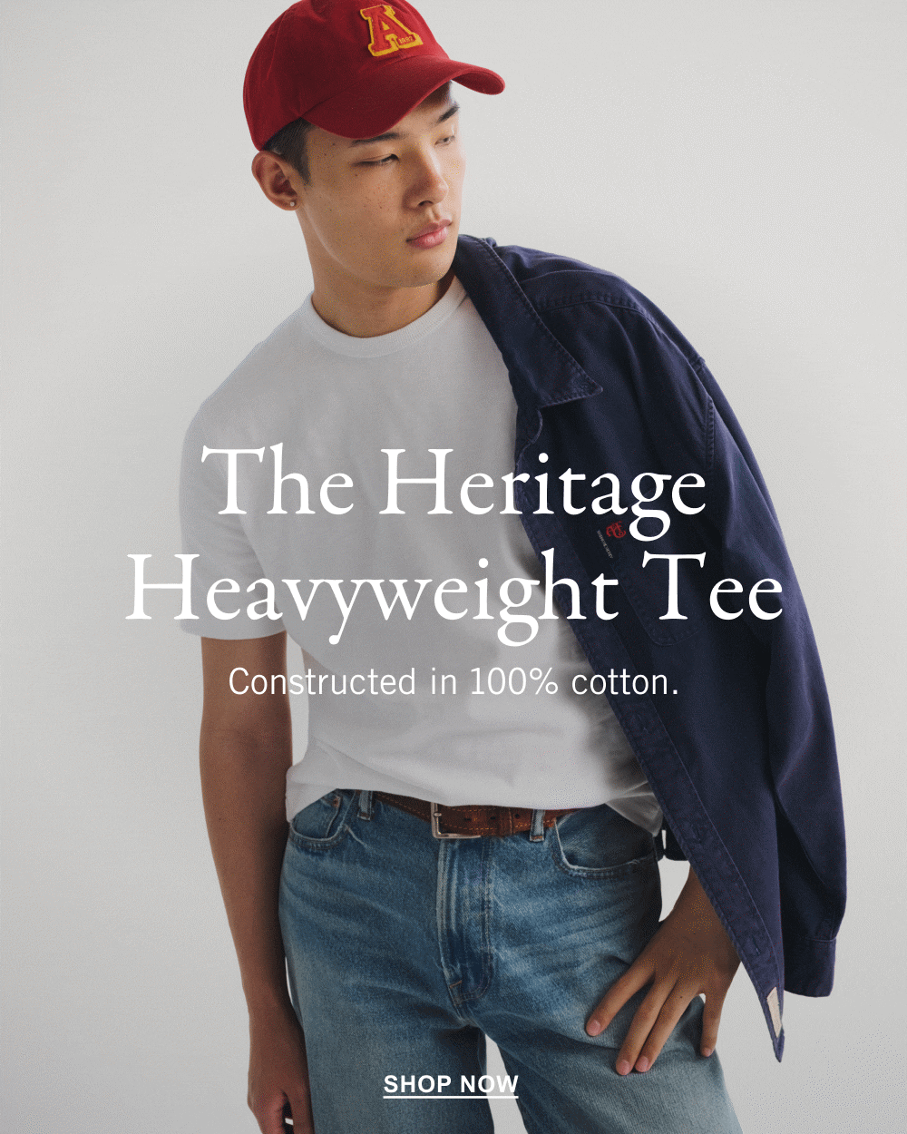 The Heritage Heavyweight Tee Constructed in 100% cotton.