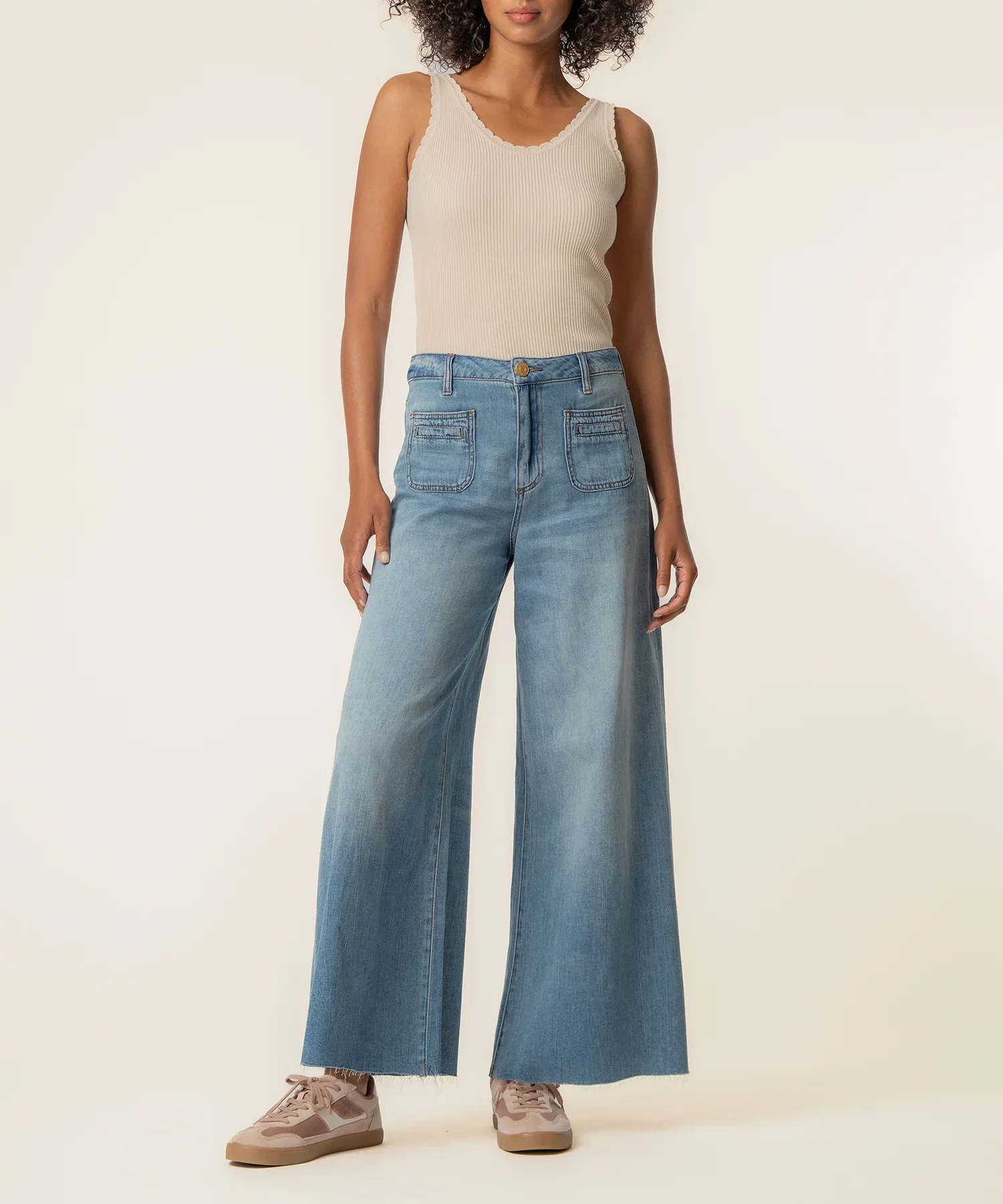 Image of Blake High Rise Crop Super Wide Leg, Exclusive in Simulate Wash