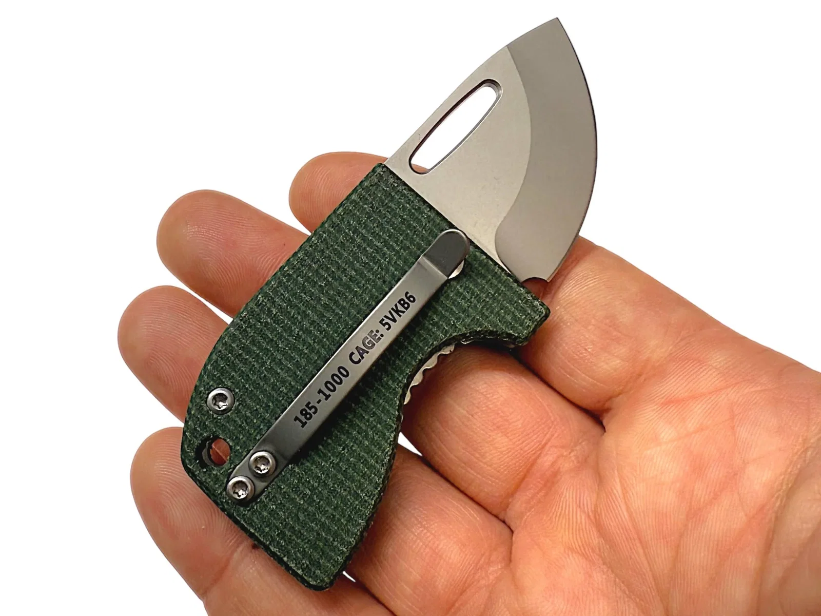 D2 Stub 2.0 Canvas Micarta Titanium Frame Lock by Maratac