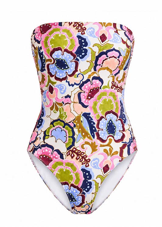 Sea Blossom Bandeau One Piece Swimsuit