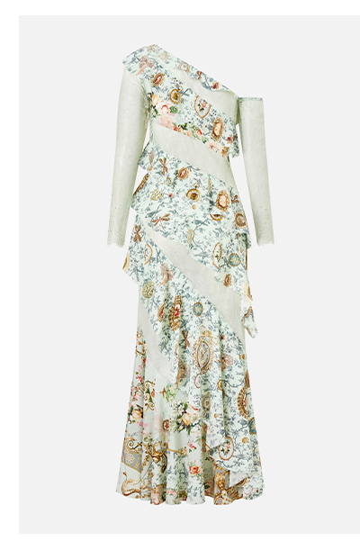 ASYMMETRIC FRILL PANELLED DRESS | WILDFLOWER WUNDERLAND