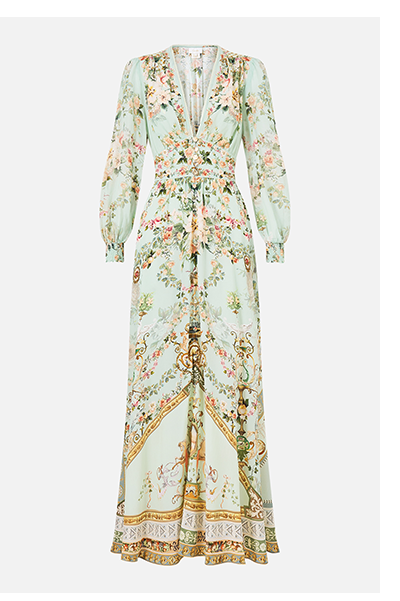BUTTON DRESS WITH SHAPED WAISTBAND | WILDFLOWER WUNDERLAND