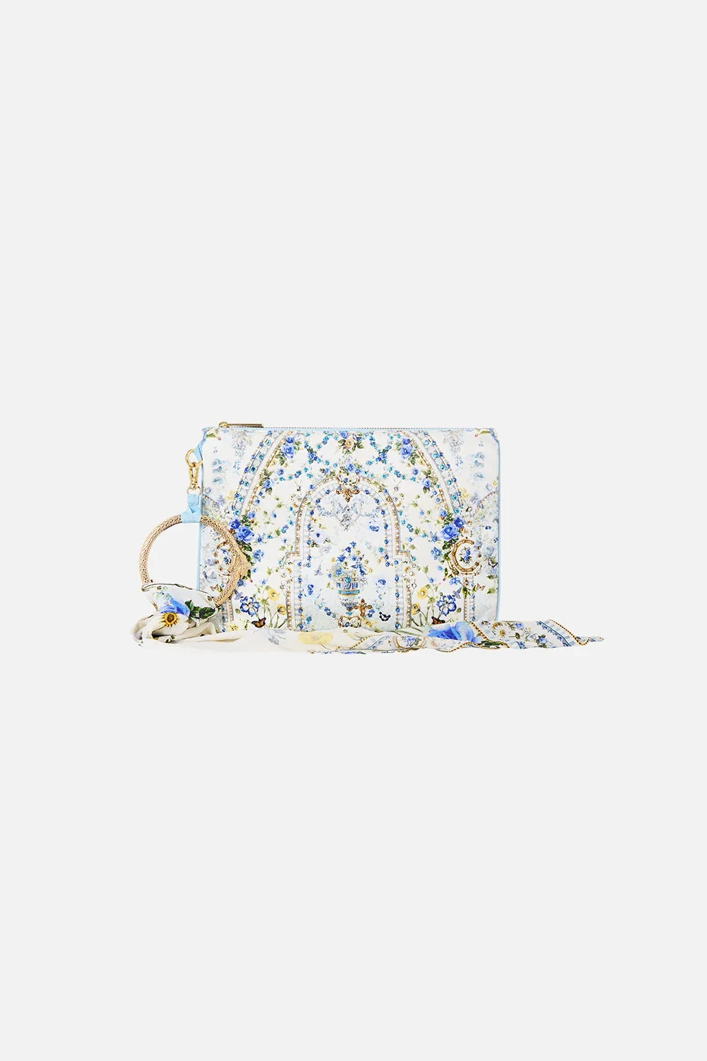 Image of RING SCARF CLUTCH DANDELION SKIES