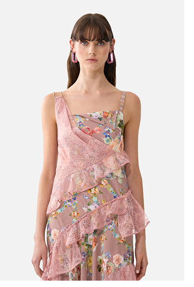 ASYMMETRIC MULTI FRILL DRESS | CHAMBER OF BLOOMS