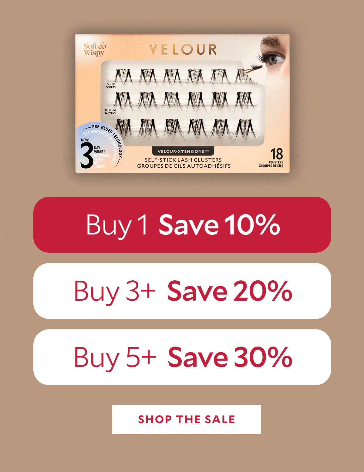The more you stock up, the more you save​  ​  Buy 1​  Save 10%​  ​  Buy 3+​  Save 20%​  ​  Buy 5+​  Save 30%​