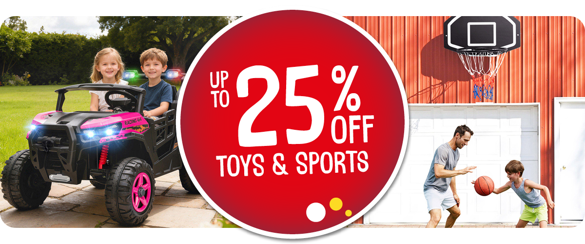 Up to 25% off toys & sports