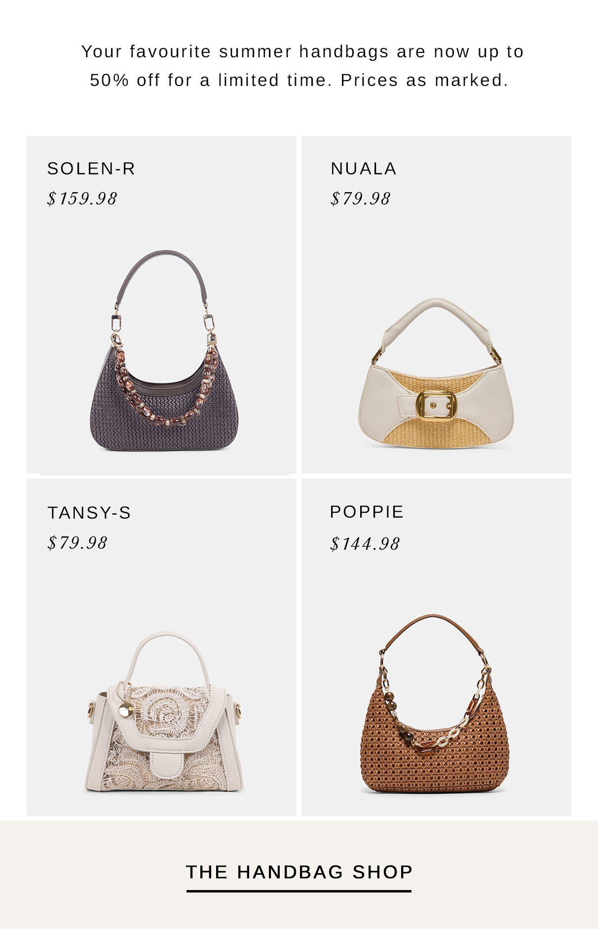 You favourite summer handbags are up to 50% off