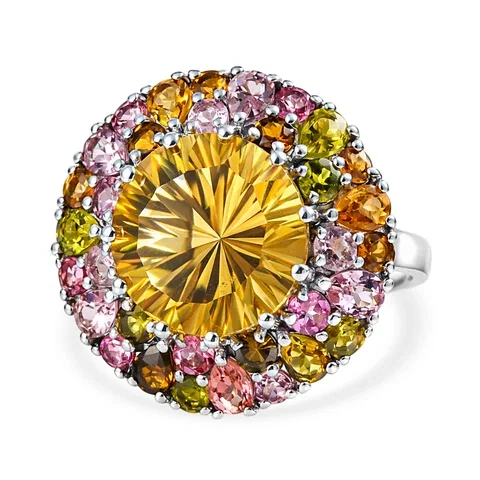 Citrin & Multi-Turmalin Ring