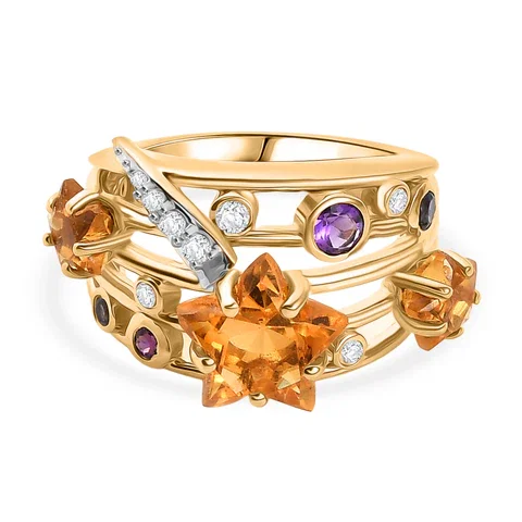 GP Citrin & Amethyst Ring