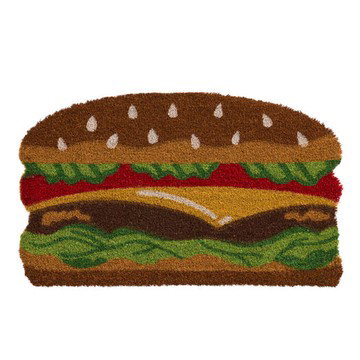 Cheeseburger Shaped Coir Doormat