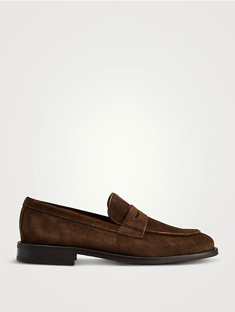 Como Suede Penny Loafers