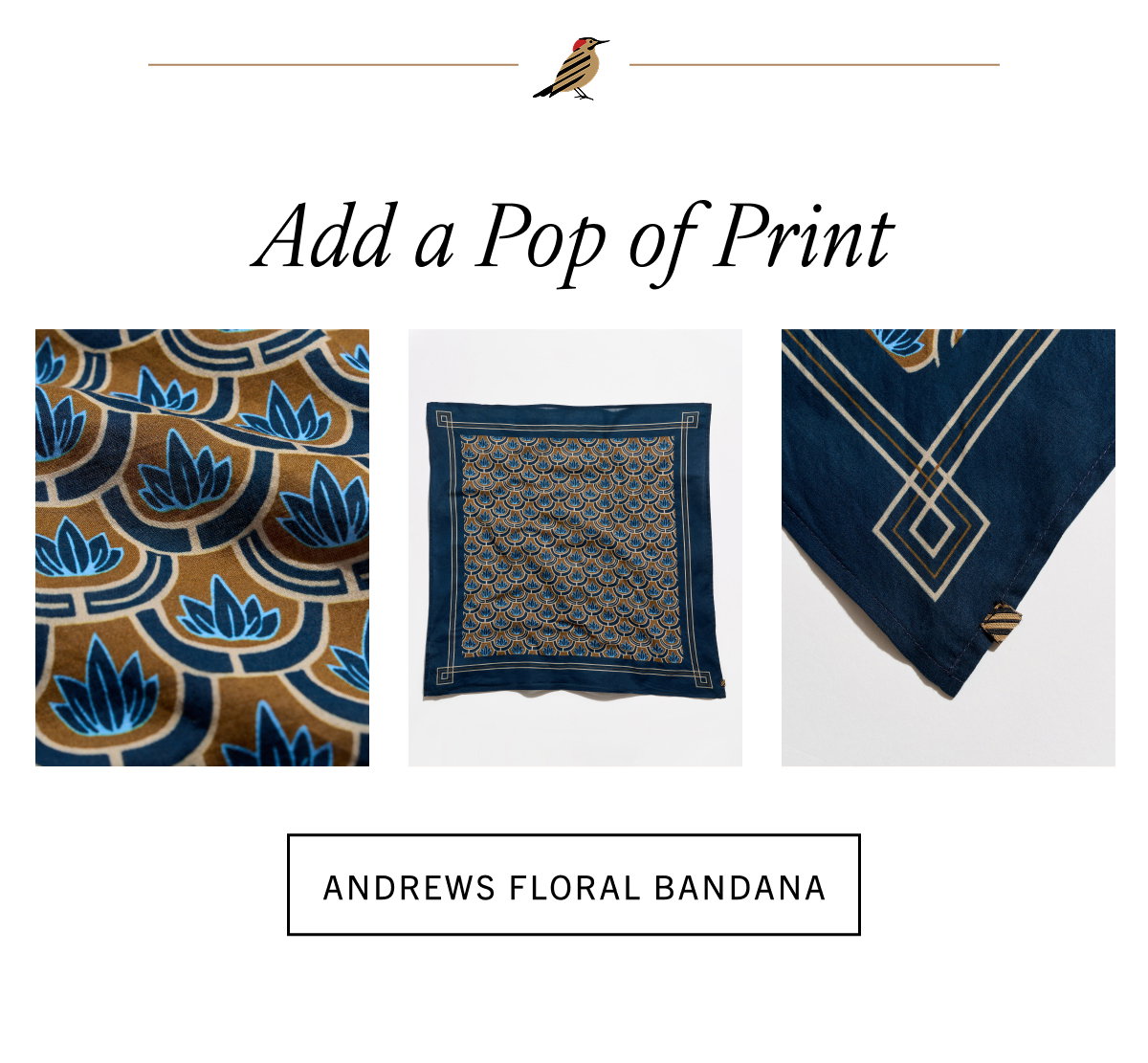 Add a Pop of Print: Shop the Andrews Floral Bandana