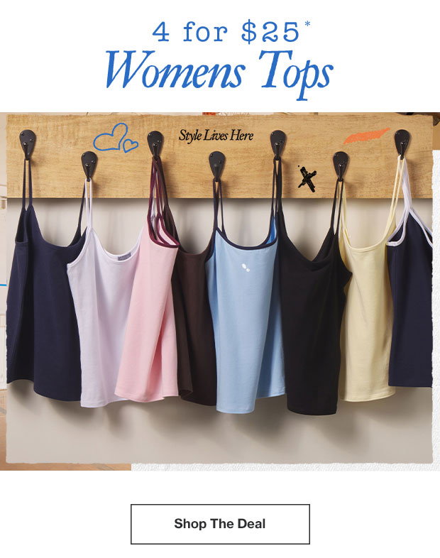 Women's Tops 4 for $25