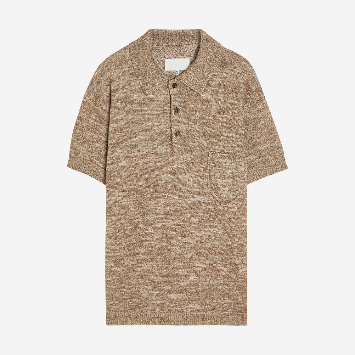 MAISON MARGIELA Melangé-knit cotton-blend polo shirt