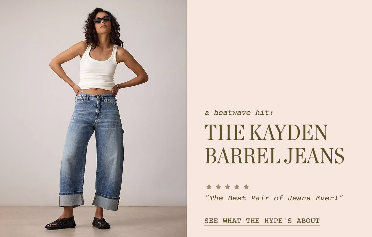 The Kayden High-Rise Barrel Jeans by Pilcro