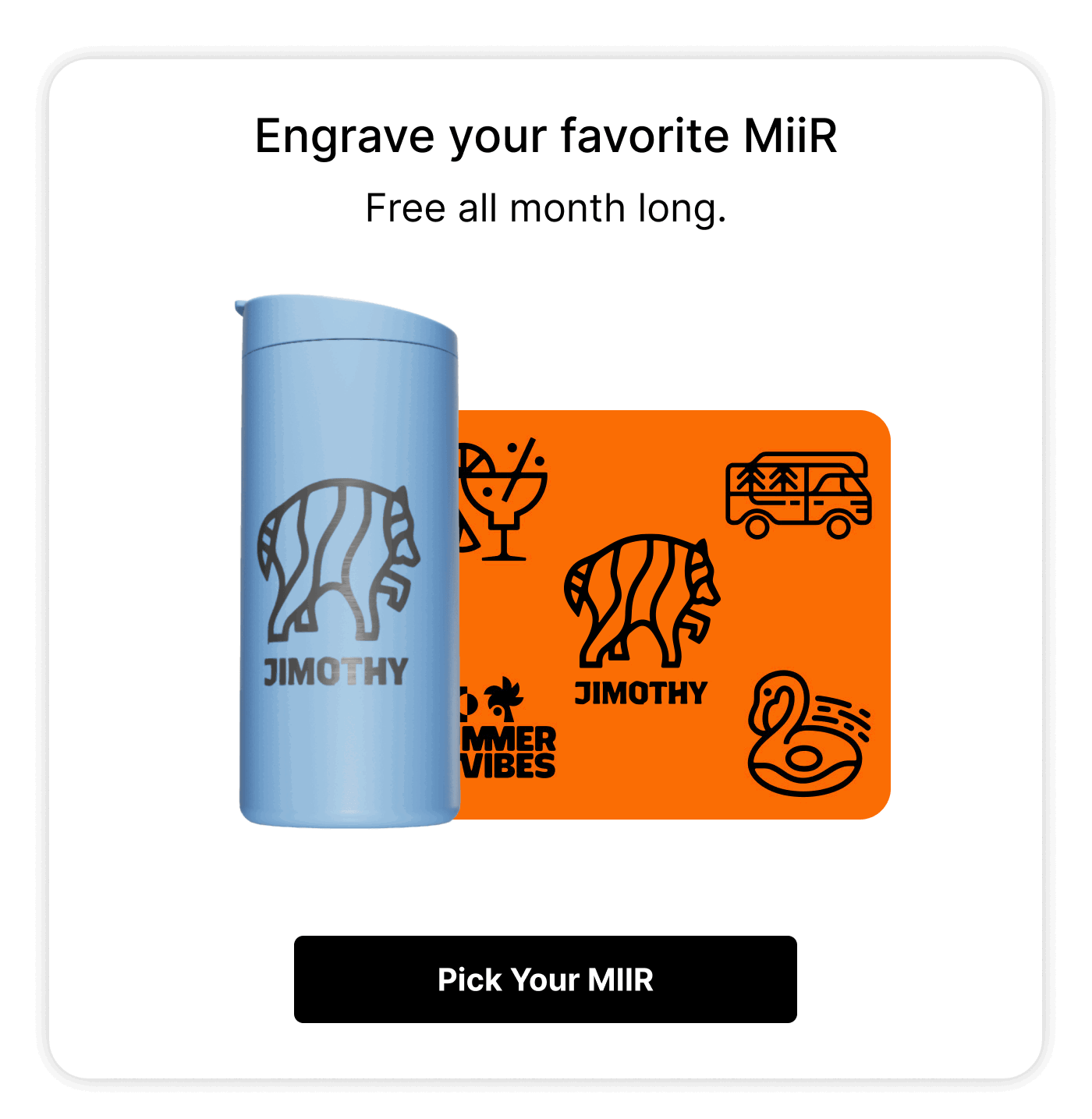 Engrave your favorite MiiR