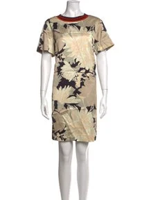 Floral Print Knee-Length Dress
