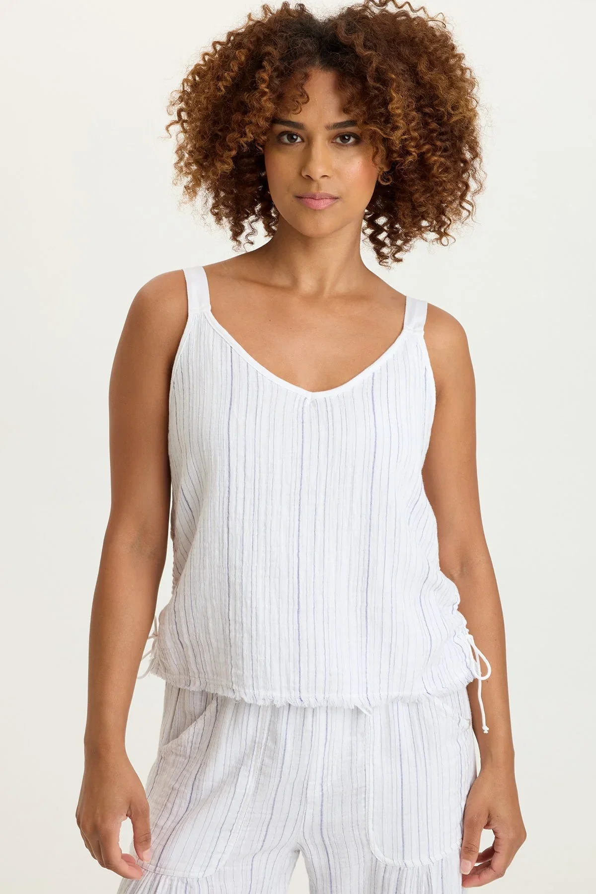 Image of Grethel Stripe Gauze Tank