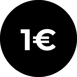 1€ = 2 points