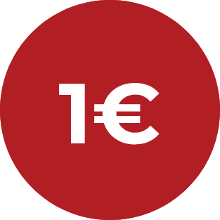 1€ = 1 point