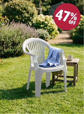 Irem Garden Dining Chairs - White - Pack of 6