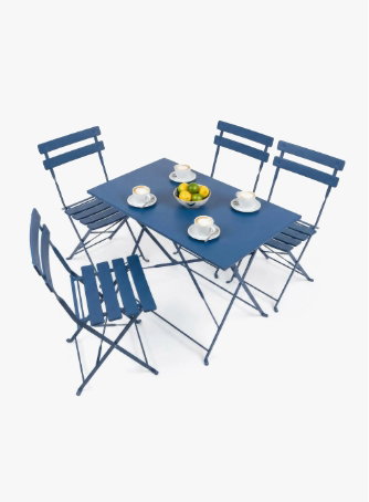 5 Piece Sussex Folding Patio Bistro Set - Navy