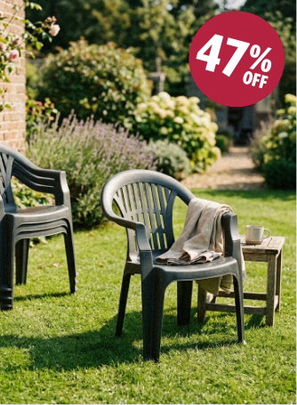 Milas Garden Dining Chairs - Anthracite - Pack of 6
