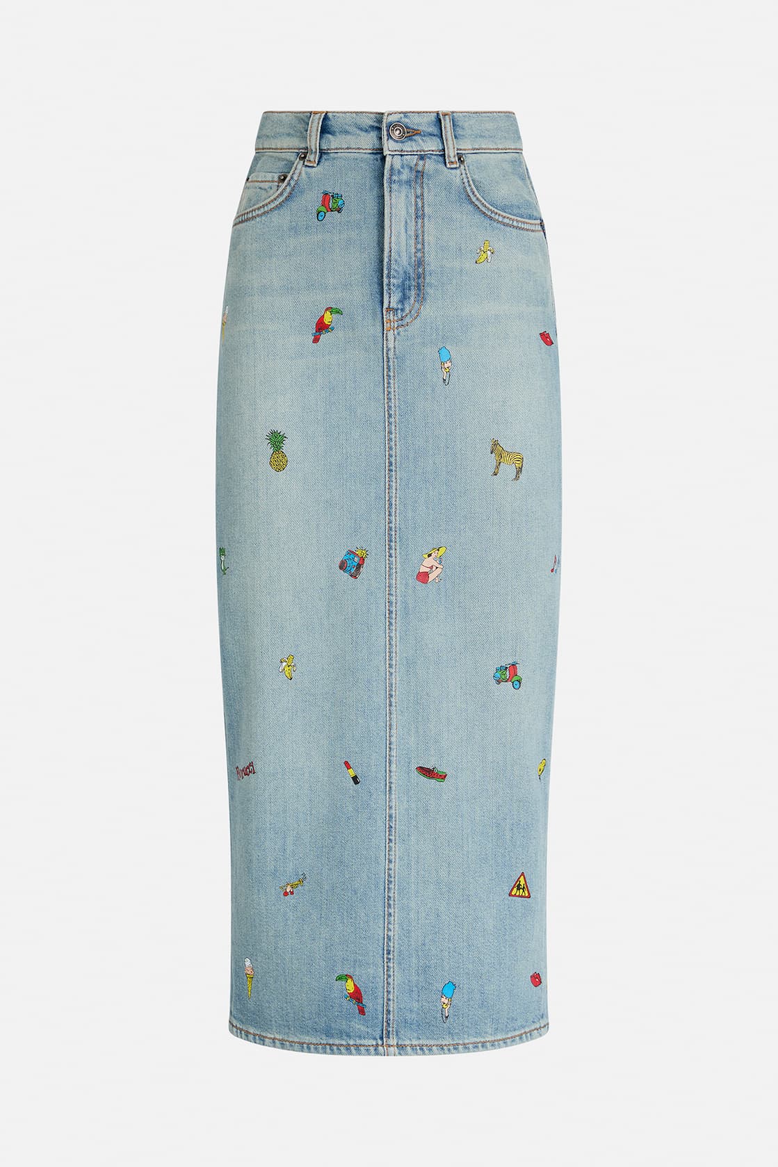Toys Denim Midi Skirt in multicolor