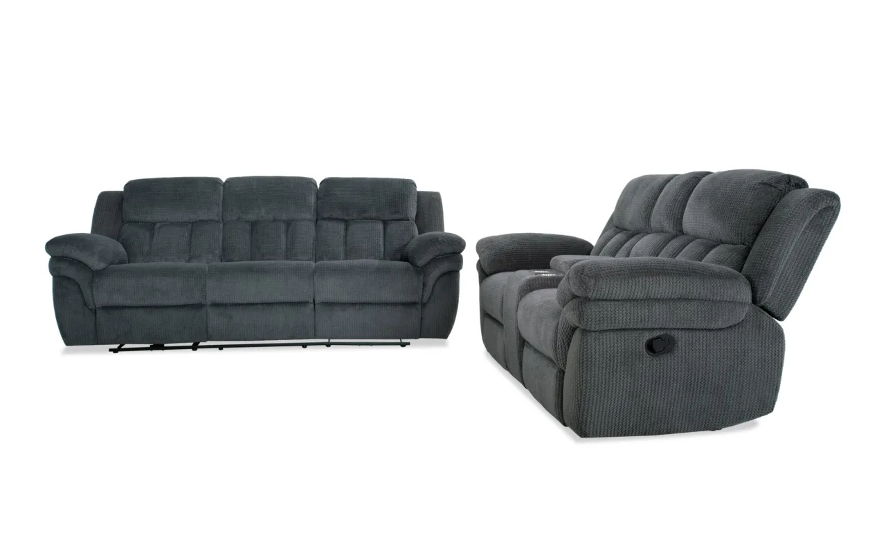 Trevor Gray 91'' Manual Reclining Sofa & 81'' Console Loveseat