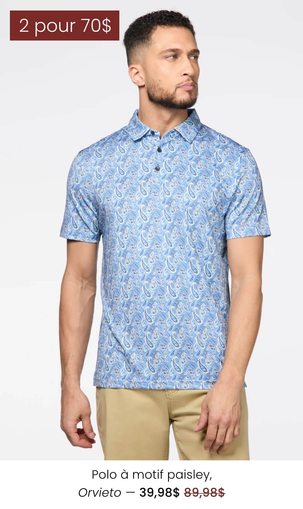 Polo à motif paisley
