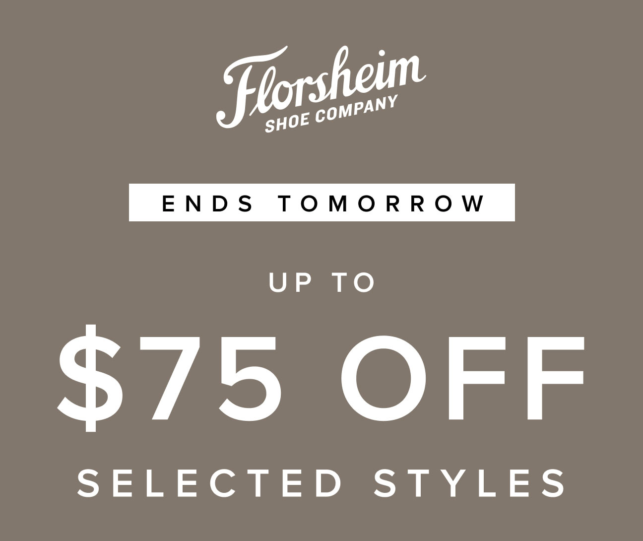 Up to $75 off selected styles. Display images to learn more.