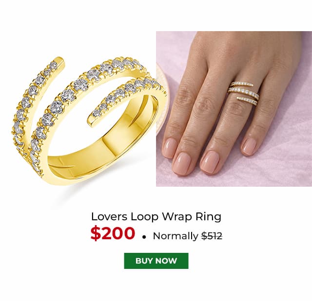 Lovers Loop Wrap Ring Gold Clad