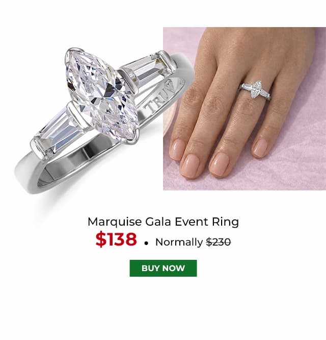 Marquise Gala Event Ring Platinum Clad
