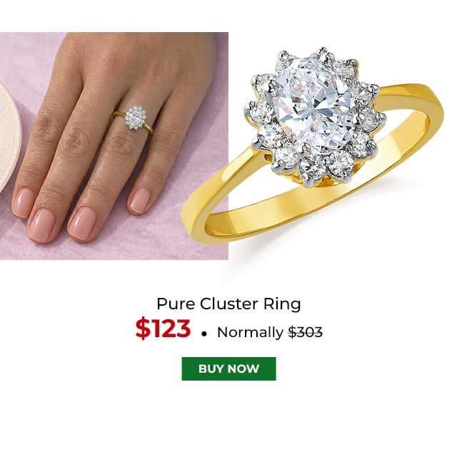 Pure Cluster Ring Gold Clad