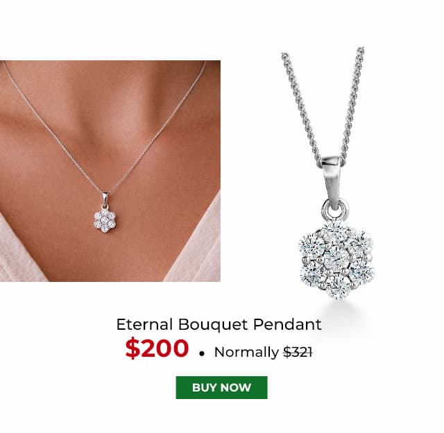 Eternal Bouquet Pendant Platinum Clad