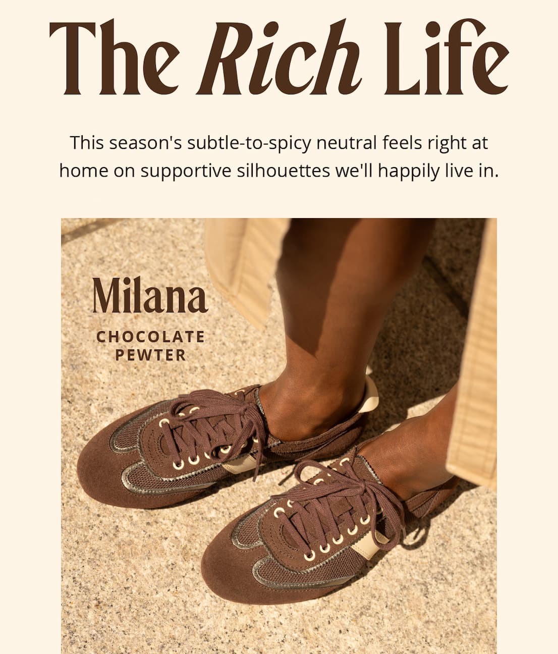 The Rich Life | Milana Chocolate/Pewter