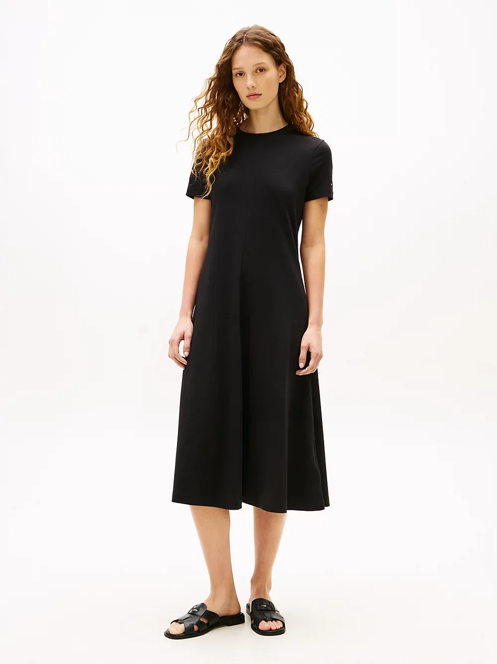 Fit And Flare Midikleid Aus Interlockstrick