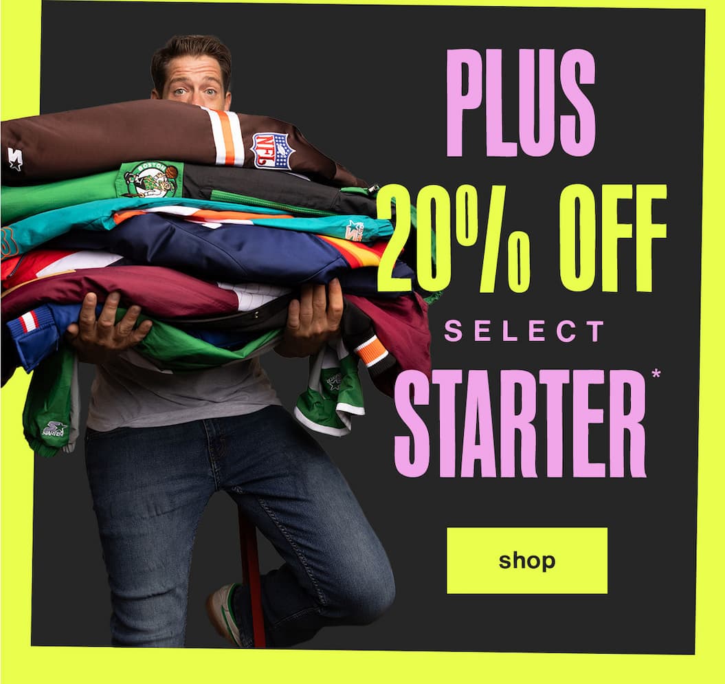 20% off* select starter